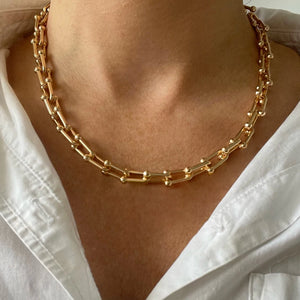 Statement Gold Link Necklace - The Kamala