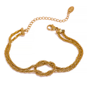 Glimmer Gold Mesh Bracelet