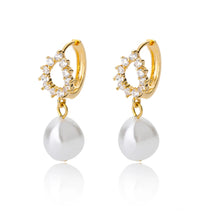 Load image into Gallery viewer, Luxe Pearl Dangle Earrings