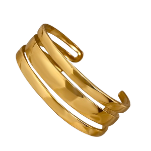 Stacked Smooth Gold Cuff