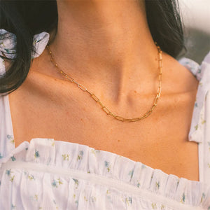 Gold Paperclip Necklace