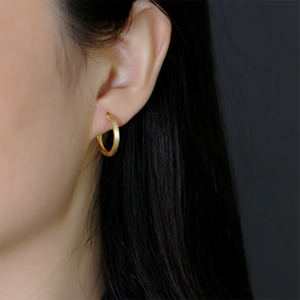 Matte Wide Hoop Earrings - LARGE