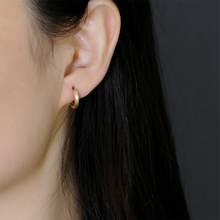 Load image into Gallery viewer, Matte Gold Wide Hoop Earrings - SMALL