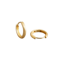 Load image into Gallery viewer, Matte Gold Wide Hoop Earrings - SMALL