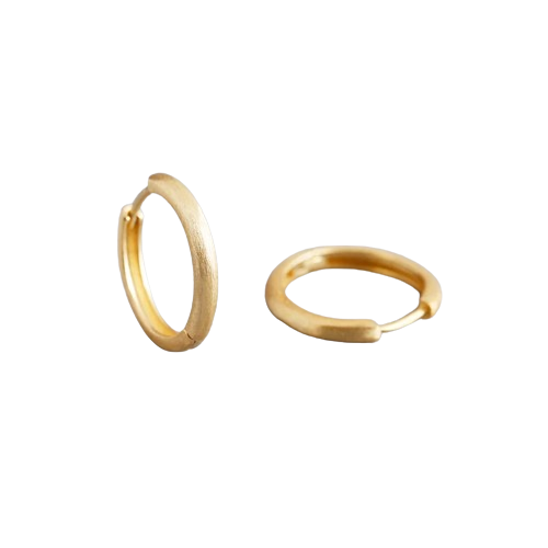 Matte Wide Hoop Earrings - LARGE