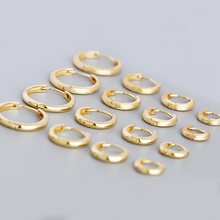 Load image into Gallery viewer, Matte Gold Wide Hoop Earrings - SMALL