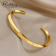 Load image into Gallery viewer, Polished Gold Cuff Bracelet