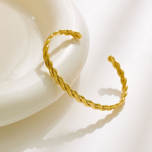 Twisted Cuff Bangle Bracelet