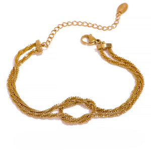 Glimmer Gold Mesh Bracelet