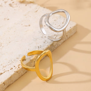 Oval Frame Hollow Ring